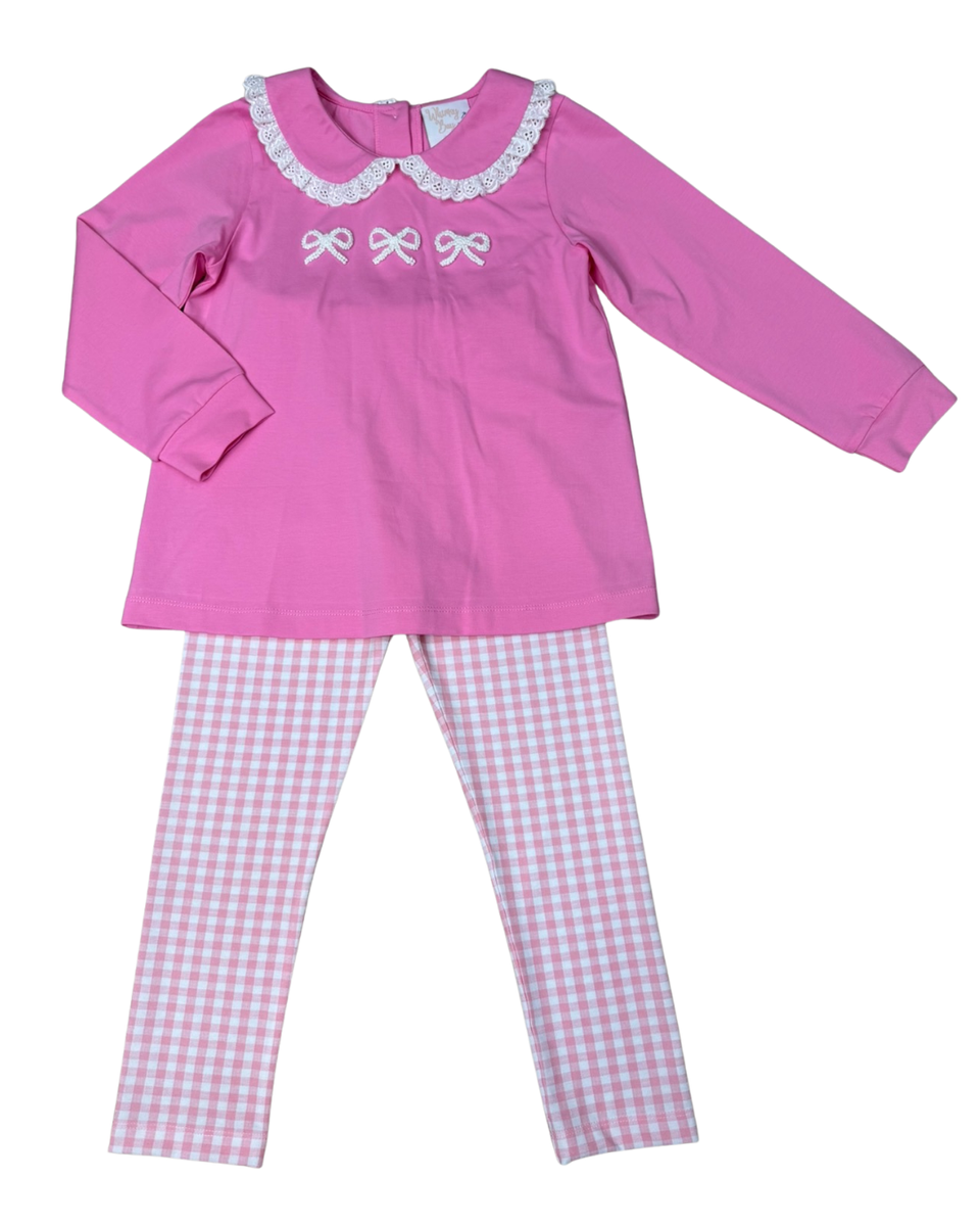 Belinda Bow Lacey Pant Set