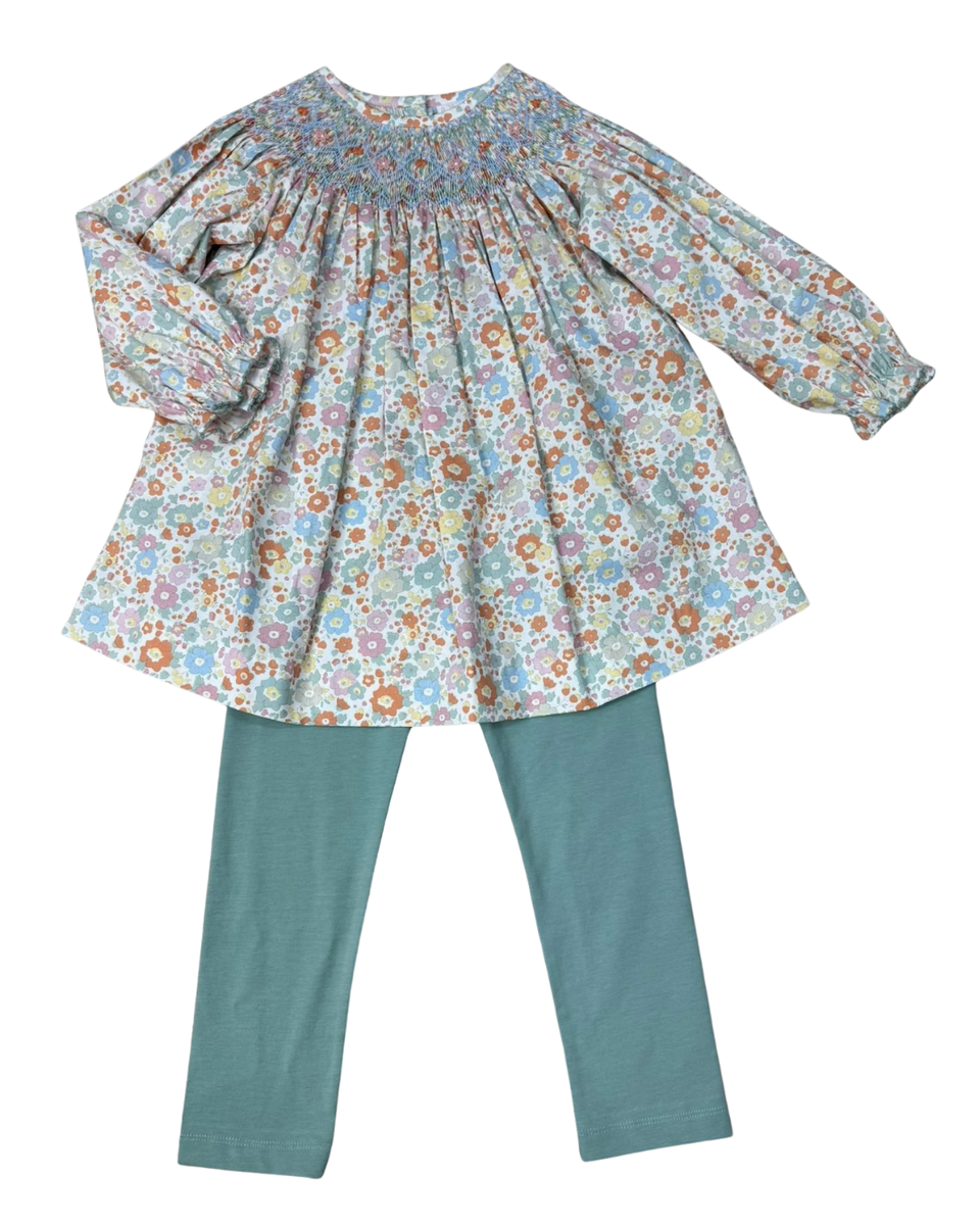 Mabry Floral Smocked Bishop Set