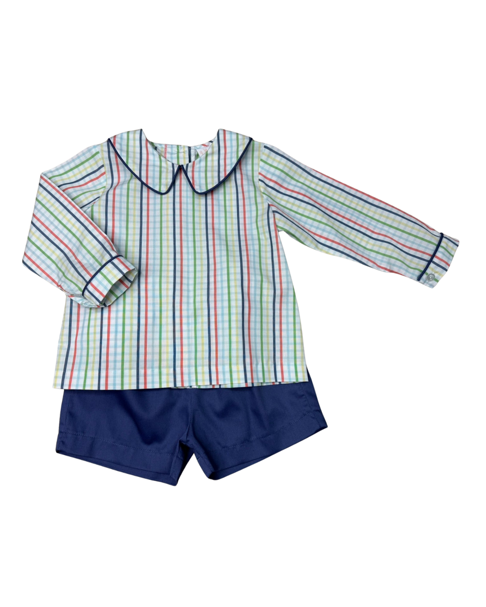 Hemingway Plaid Collared Short Set