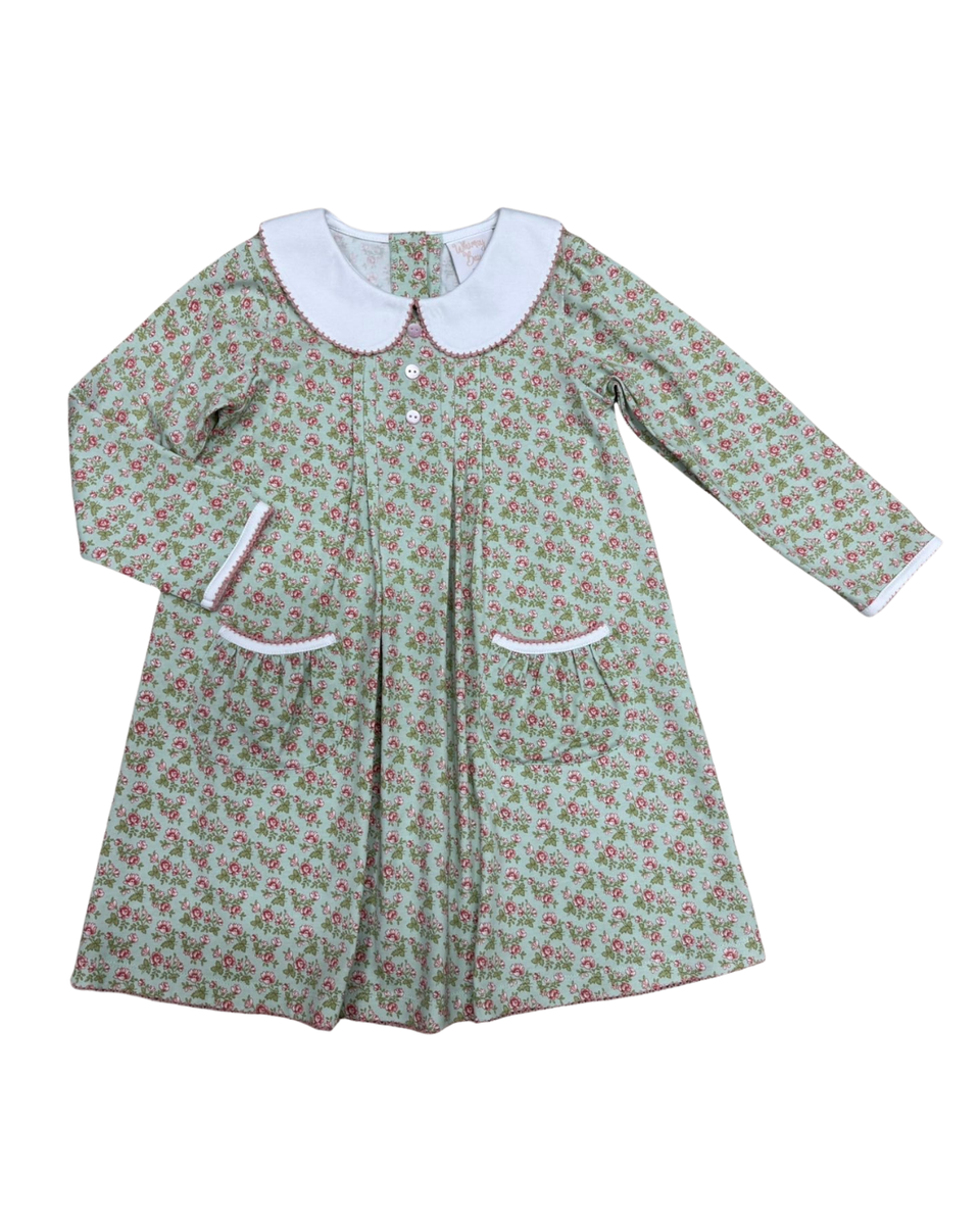 Vintage Floral Lillian Pleat Dress