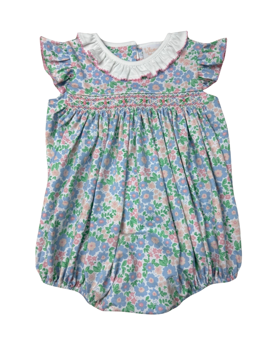 Smocked Flutter Bubble | Periwinkle Petals