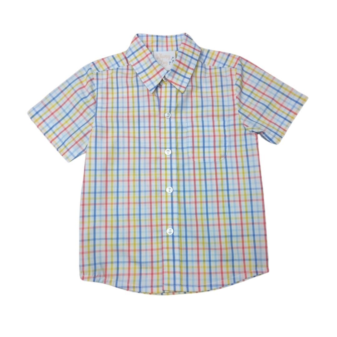 SS Button Up | Fishing Around Plaid (24M)