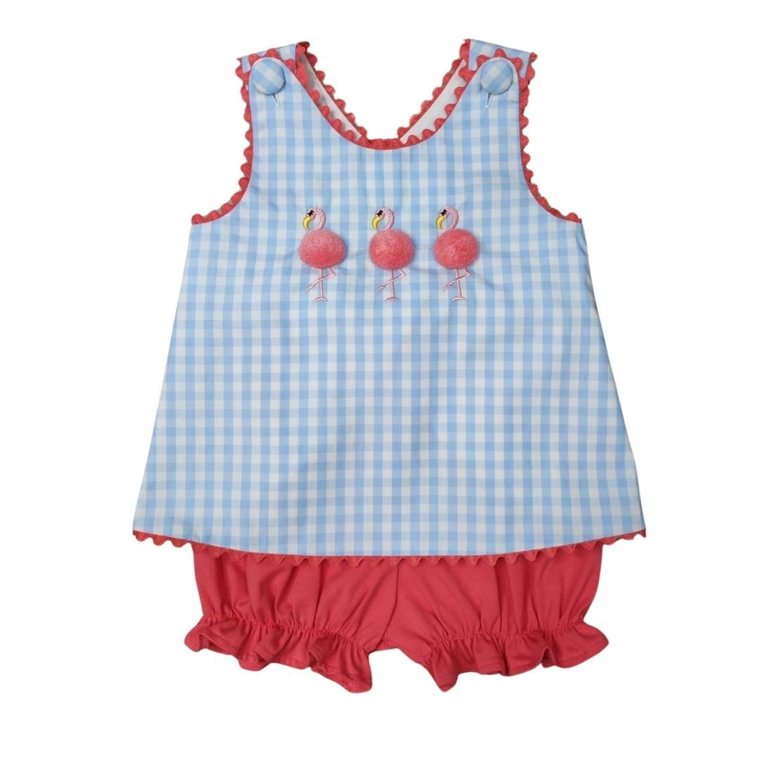 Fluff Bloomer Set | Flamingo