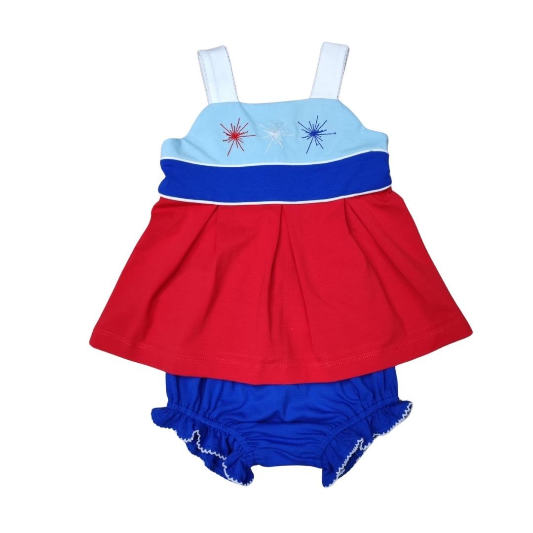 Embroidered Bloomer Set | Patriotic Sparkle