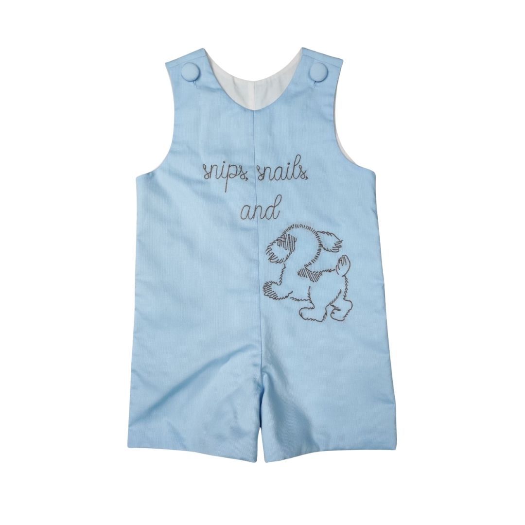 Embroidered Front Jon Jon | Puppy Dog Tails