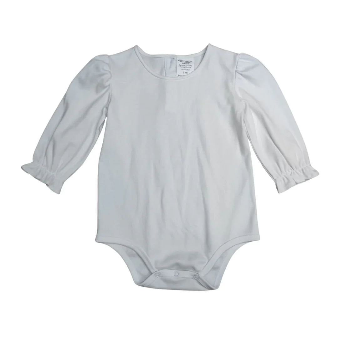 Ruffle Sleeve Onesie | White (9M)