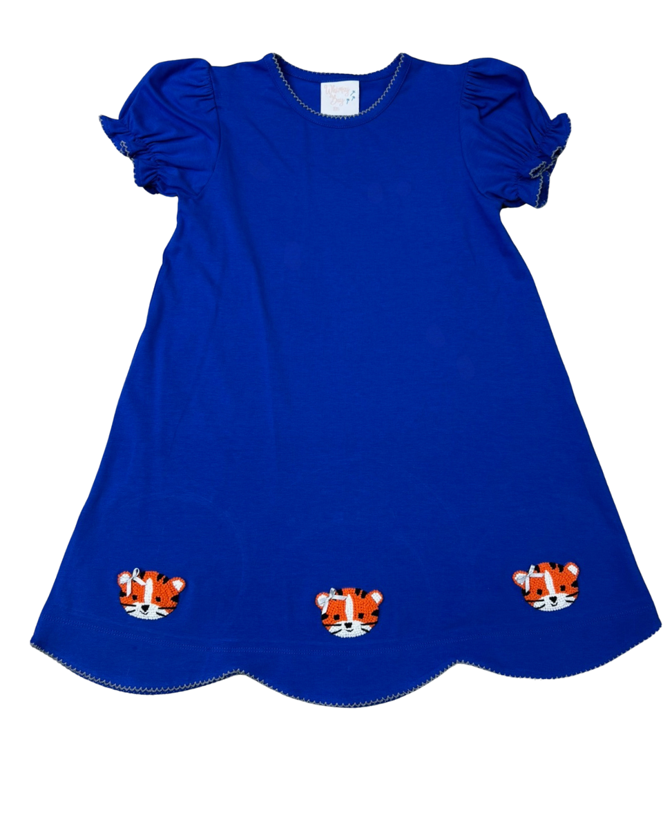 Scalloped Dress | Blue Tiger