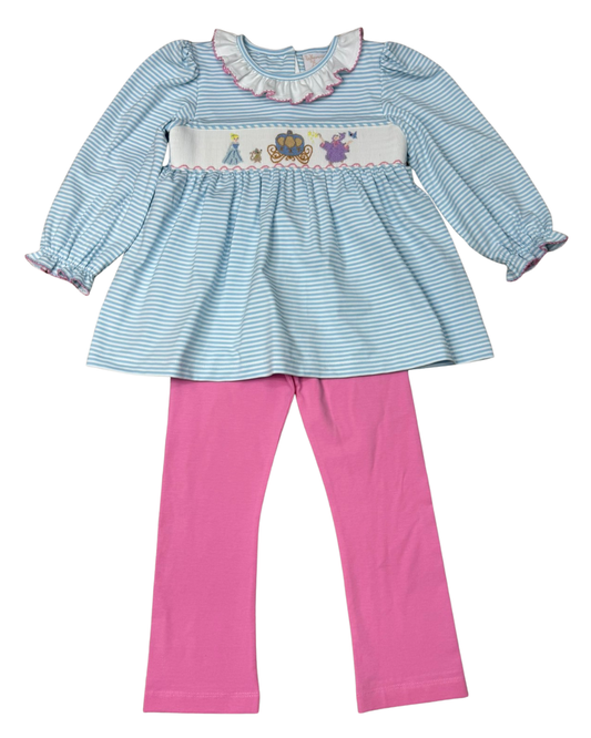 Princess Ball Smocked Pant Set