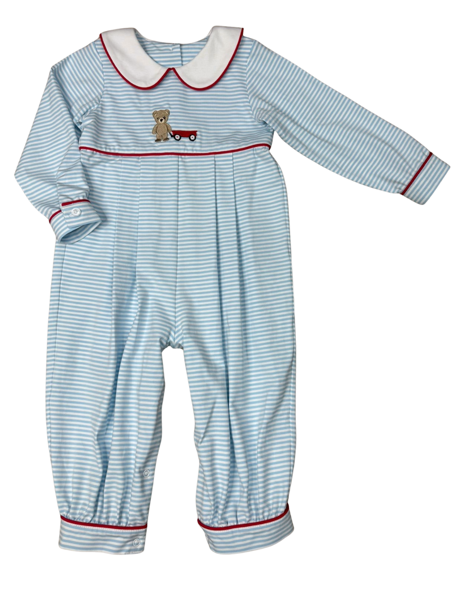 Beary Sweet Wagon Collared Romper