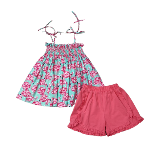 Filomena Smocked Ruffle Short Set