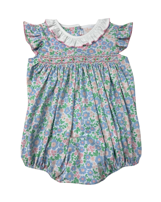 Smocked Flutter Bubble | Periwinkle Petals
