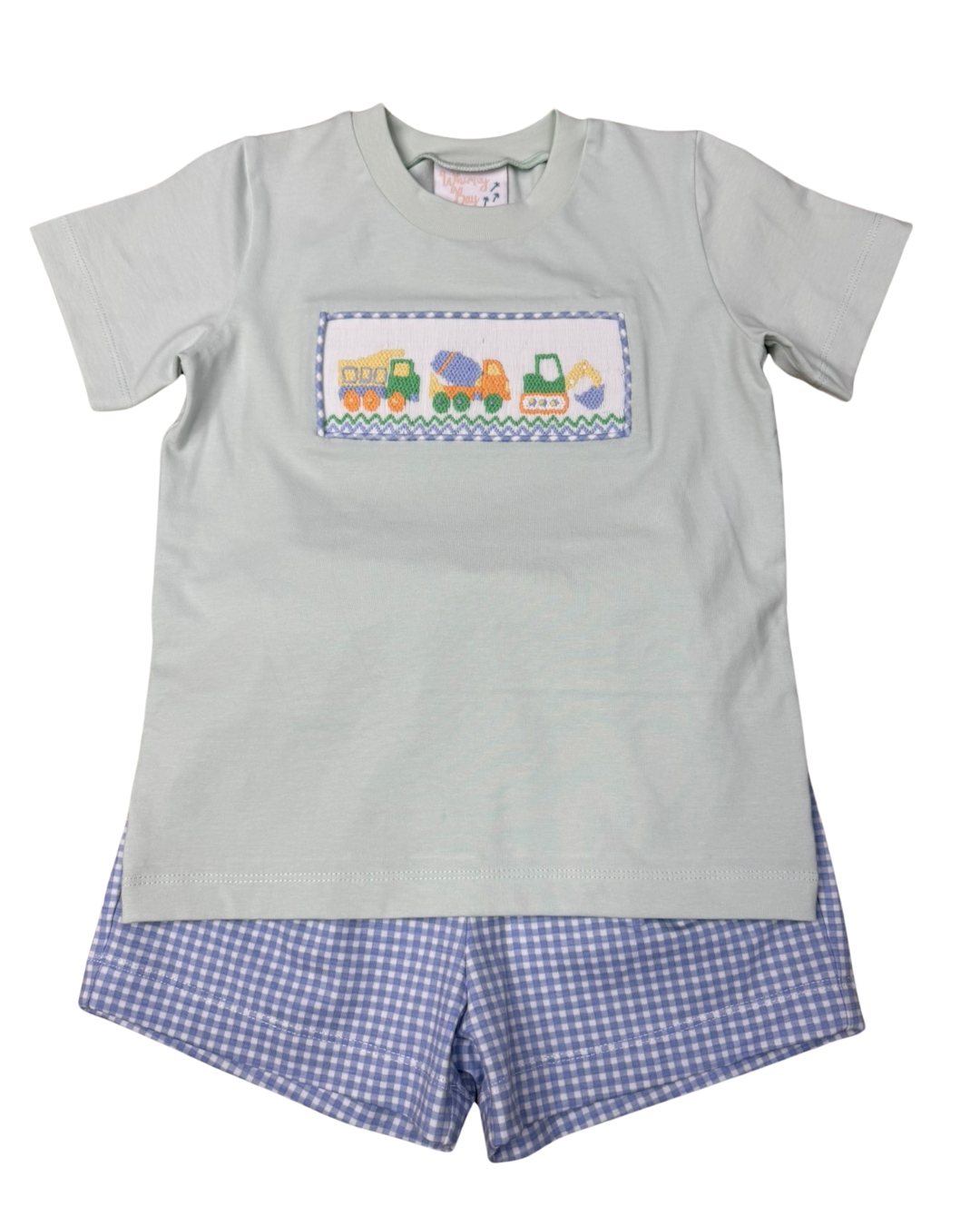 Smocked Short Set | Construction Crew (12M)