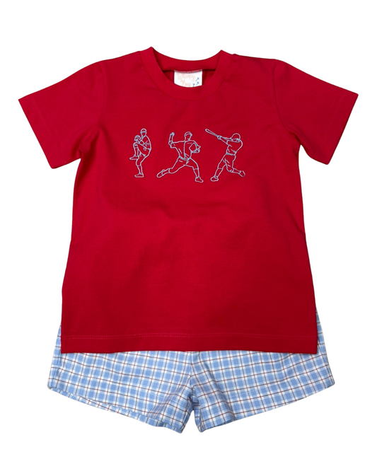 Embroidered Short Set | Batter Up