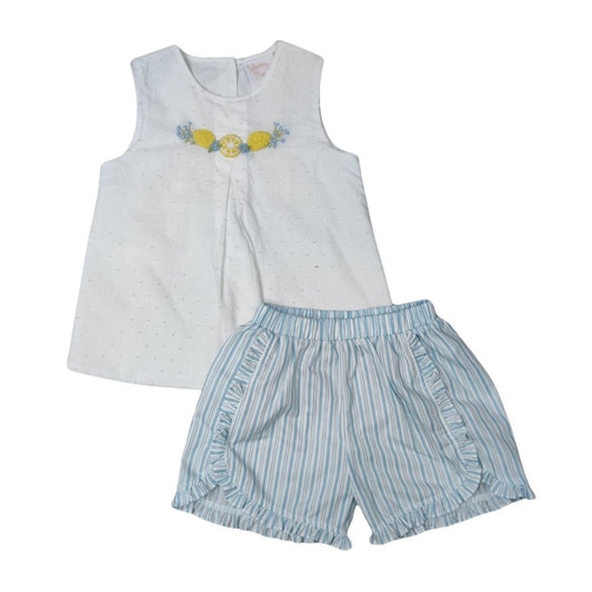 Pleat Ruffle Short Set | Lemon & Lace