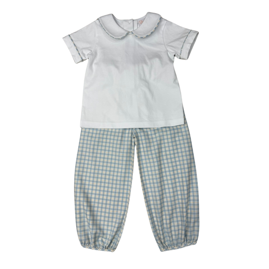 Peter Pan Collar Pant Set | Harvest Plaid