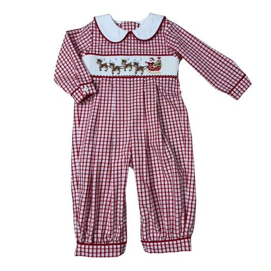 Collared Romper | Santa’s Sleigh