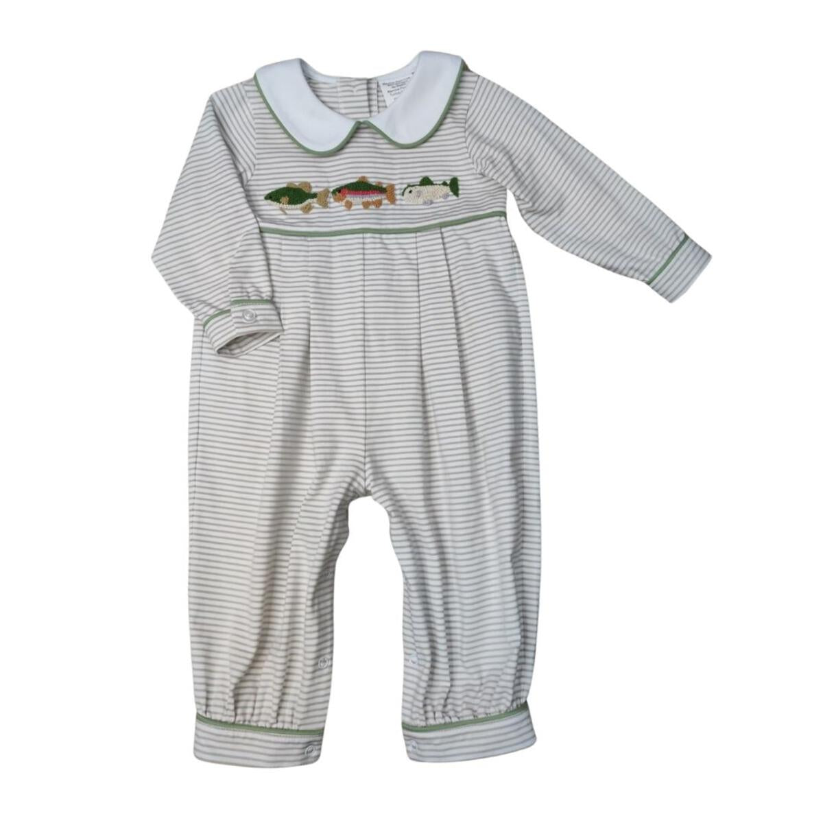 Collared Romper | Fish Trio