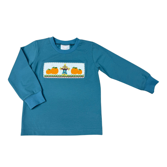 Scarecrow Smocked Long Sleeve Shirt