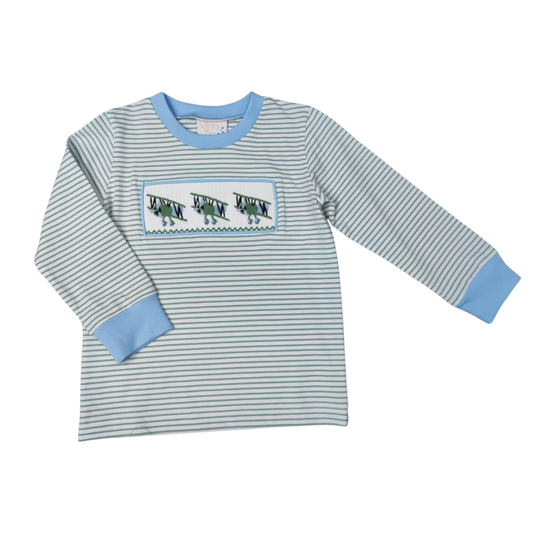 Flying By Smocked Long Sleeve Shirt